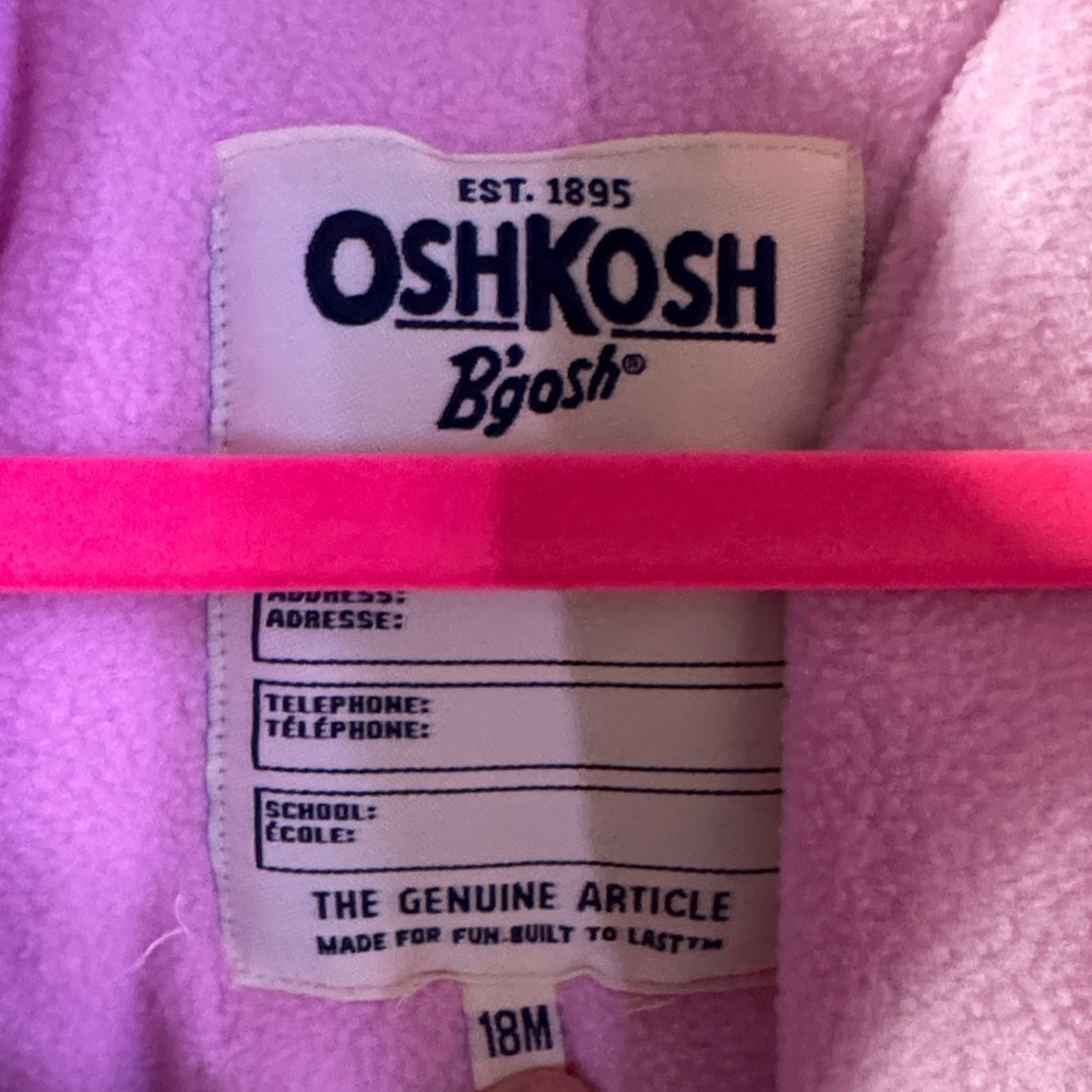 OshKosh Baby Girl 1-Piece Taslan Snowflake Print Snowsuit - pink - Picture 15 of 16